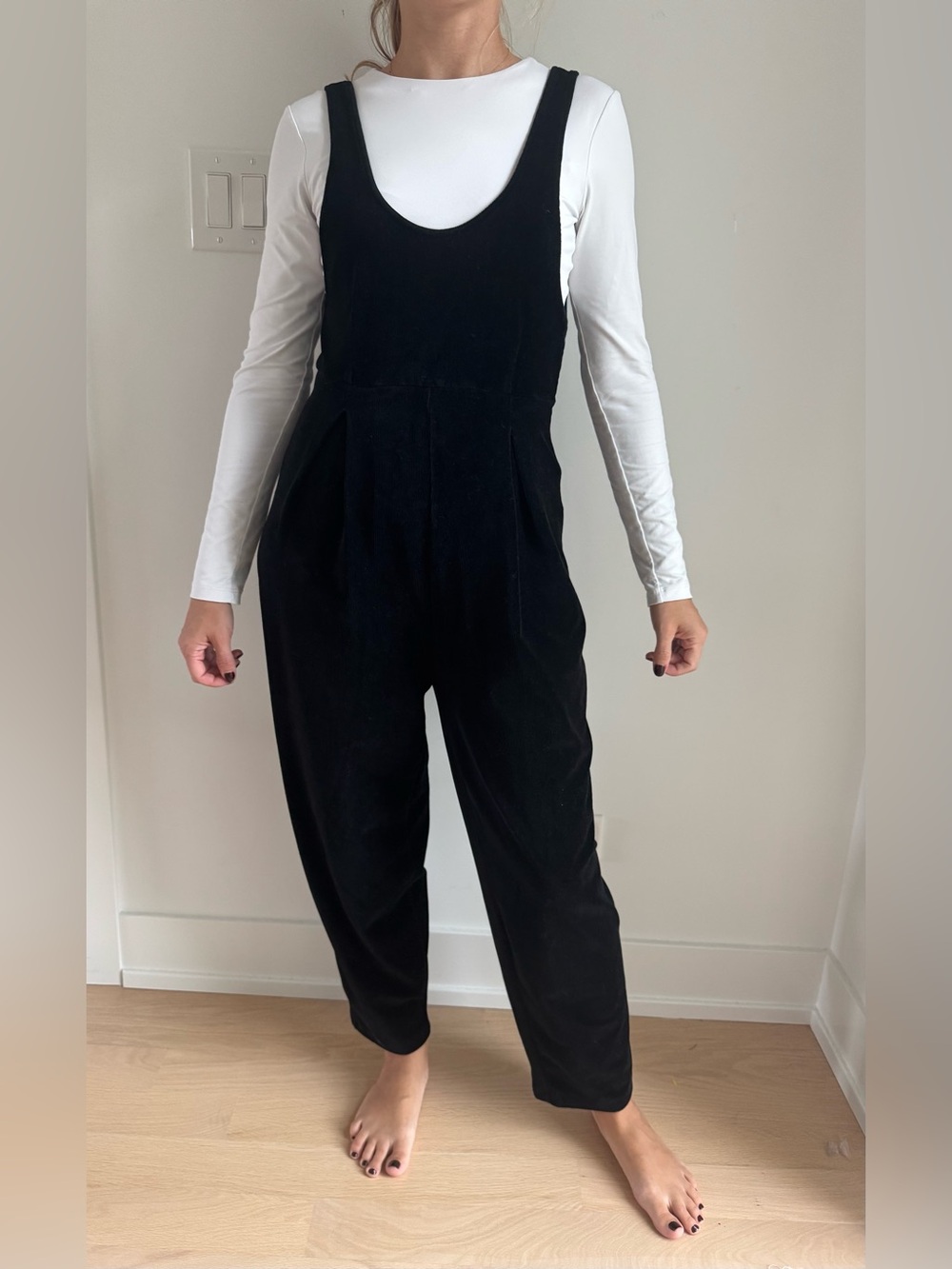 Free People Black Sleeveless Jumpsuit